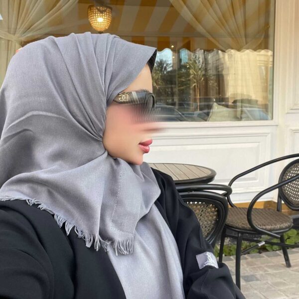 النوع الاول : شال تركي ثقيل لون رمادي