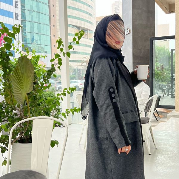 عبايه جوخ + الملفع الثابت